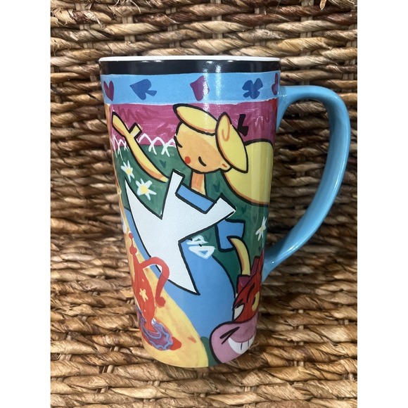Disney Other - Vintage Disney Store Alice in Wonderland Abstract Tall Coffee Tea Mug Cup 6.5"